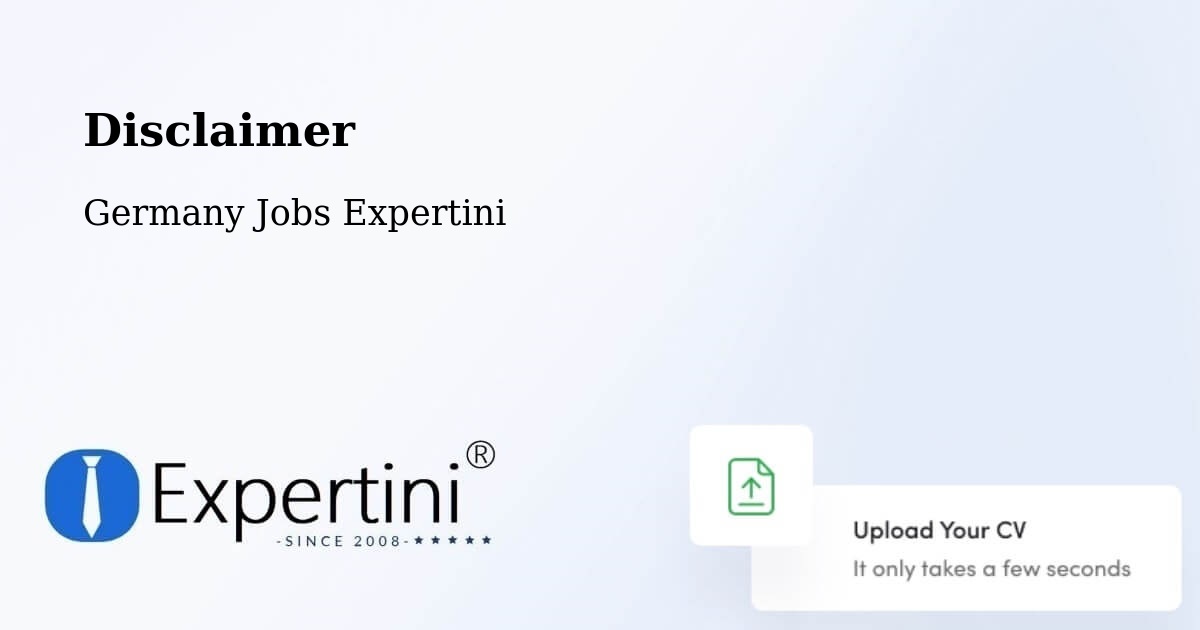 Disclaimer – Denklingen - Germany Jobs Expertini